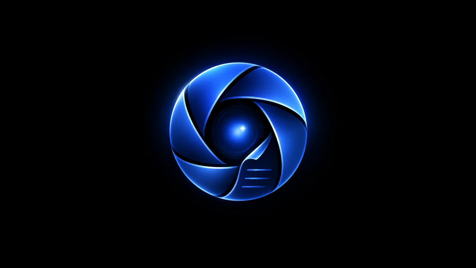 Синий объектив — обложка приложения Luminum